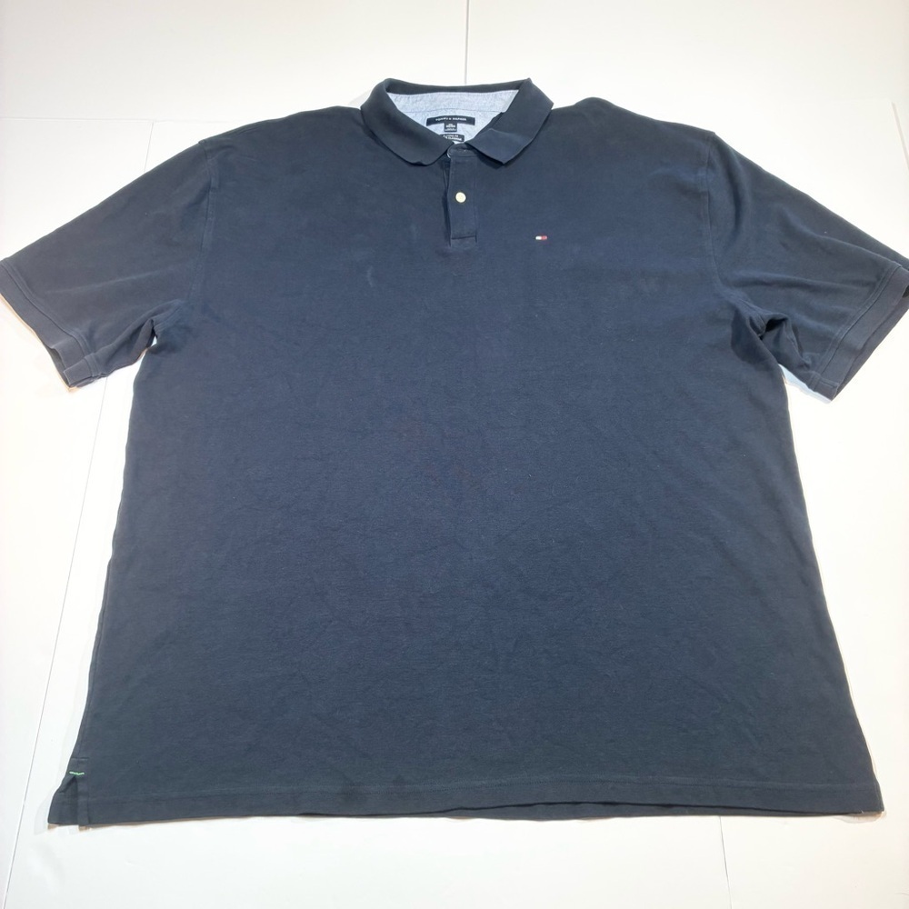 Tommy Hilfiger Men's Navy Blue Classic Fit Cotton Polo Shirt Big & Tall 4XL